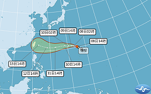 楊柳颱風路徑往北修正！氣象署：不排除登陸台灣