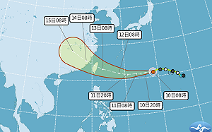  楊柳颱風將成「穿心颱」！氣象署最快8/12發海警   各國預測一次看