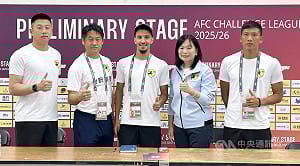 亞足聯挑戰聯賽外圍資格賽　台鋼男足風雨中備戰