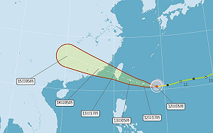 中颱楊柳明登陸台東!東半部及南部恐面臨大量致災雨、破壞性強風