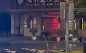 (影)掛急診？颱風夜鴕鳥現蹤宜蘭醫院前！警方循線開罰飼主