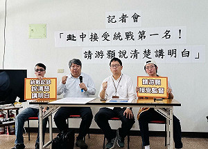 控赴中接受統戰第一名 罷團：游顥推「中配六改四」儼然紅統急先鋒 