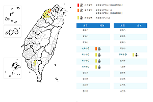 快訊》明天一樣要防曬！氣象署：5縣市高溫特報