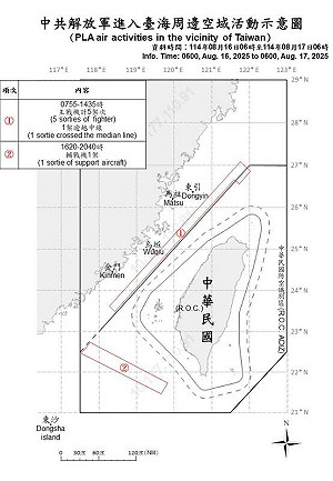 6共機.5共艦侵擾台海 國軍嚴密監控