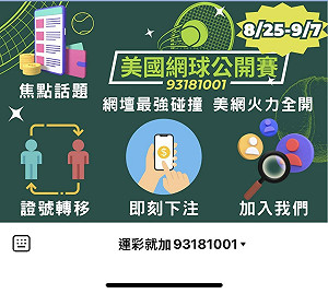 年度最後大滿貫 美網公開賽明開打 運彩公會推獎金擂台賽