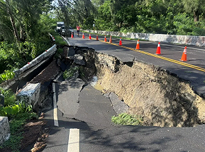 大雨致災！墾丁森林遊樂區驚見「巨大天坑」 墾管處：預計3天搶通