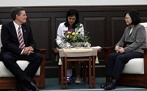 接見美參議員 蔡盼續促進台美合作