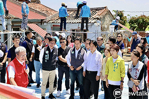 賴總統視察台南將軍災後修繕  感謝民間善舉助災民重建家園