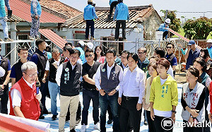 賴總統視察台南將軍災後修繕  感謝民間善舉助災民重建家園