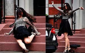 (影)安海瑟薇片場踩空！跌落樓梯高跟鞋斷裂 超敬業畫面曝｜Newtalk新聞