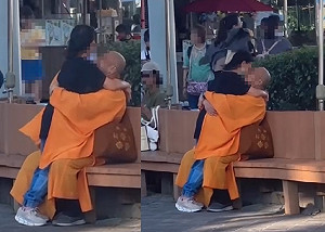 (影)僧服男子兒童樂園熱吻!家長驚呆直呼傻眼
