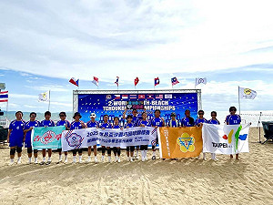 世界盃青少年沙灘巧固球賽12歲女子組　台灣奪冠