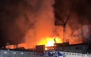 興達電廠天然氣新建工地爆炸起火   陳其邁趕往現場了解事故原因