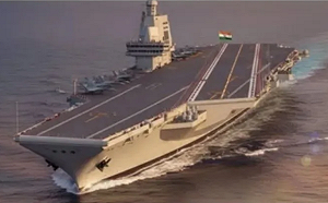 印度核動力航母成形了？ 與福建艦高度相似 疑似AI合成圖片