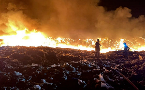 又傳火警！新竹新豐掩埋場凌晨大火  濃煙恐影響三地區