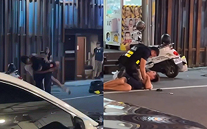 (影)南投KTV爆衝突！警「過肩摔」霸氣制伏2醉漢  網讚：太療癒