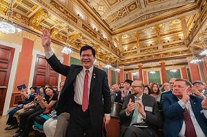 林佳龍出席維也納「東方遇西方」音樂會 客家八音推廣台灣文化深化歐台交流