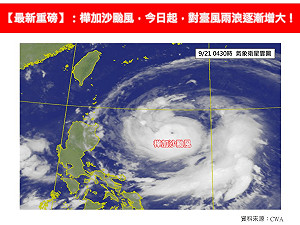 典型秋颱!樺加沙「又強又大」 氣象專家:今起風雨浪逐漸增大