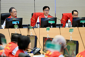 主持樺加沙颱風第一次工作會議   陳其邁籲市民落實防颱準備