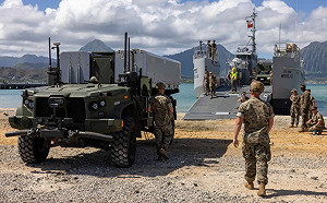 美跨軍種機動部署  陸軍新型登陸艇運載海軍陸戰隊NMESIS反艦系統