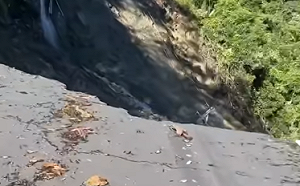 (影)道路掏空變深谷！南橫霧鹿段60公尺路基全不見 驚人畫面曝光