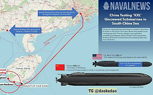 浮動船塢掩護  傳中國在南海部署2艘「XXL」超大型無人潛艦