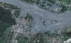 最新衛星圖曝光！花蓮馬太鞍溪溢流衝擊嚴重：消失半個光復鄉