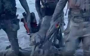 (影) 狗狗陷泥僅剩頭！高雄特搜徒手40分鐘救回一命