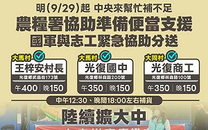 經濟部動員送暖！每日供應便當口糧 助花蓮救災人員補足體力