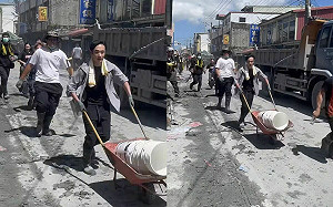 光復鄉潰堤警報誤傳!八炯推獨輪車逃命畫面曝光
