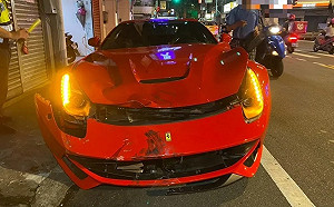 超貴車禍！法拉利與本田重機相撞  維修費用驚人