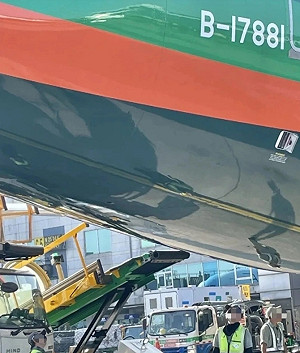 長榮上海飛桃園客機降落「擦尾」! 機尾防撞探測條磨損 已進行更換檢修