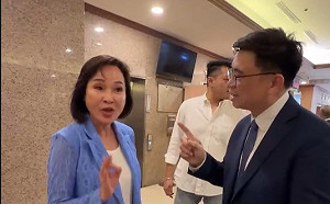 高雄市長前哨戰！ 為美濃大峽谷喊告 賴瑞隆、柯志恩立院當面對嗆 