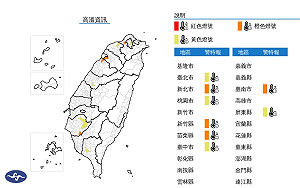 國慶日高溫 北東局部雨 午後南部山區防雷陣雨