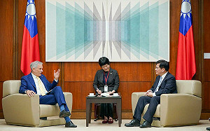 接見德國在台協會新任處長 林佳龍：中國以法律戰削弱台灣主權