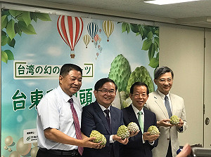 台東釋迦首次入關日本 劉櫂豪化身行銷大使
