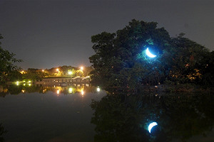 高美館訂製月亮  中秋不畏颱風擾局