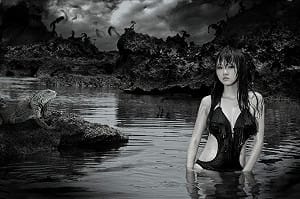 性感女神閃靈Doris前進綠島 黑牢當背景