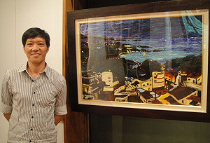 台灣首見  以髮絲作畫的創作展