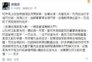 松菸文創案  郝龍斌：柯文哲自導自演