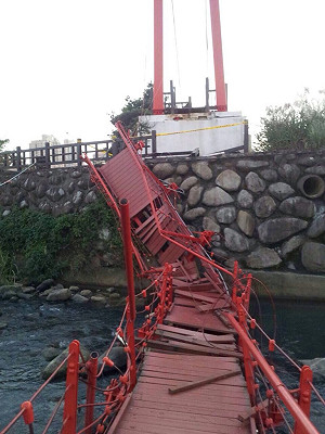 吊橋斷裂受傷民眾  每人一萬元慰問金