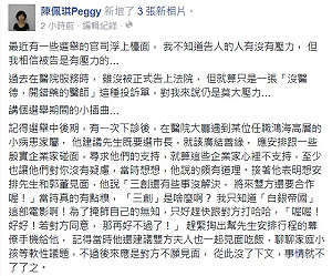 陳佩琪臉書PO文 再提「3億男」始末