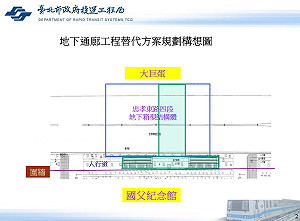 新版大巨蛋地下通道口 不進入國父紀念館