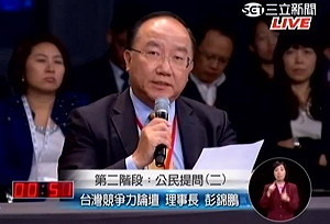 彭錦鵬反擊：提問涵蓋守法、清廉、效能