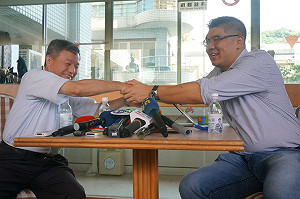 與連勝文談老人照護  楊志良批馬打房不力