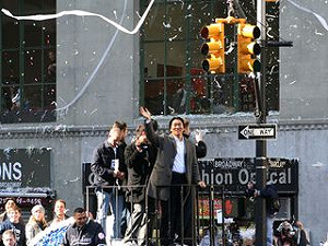 洋基奪冠 百萬紐約客遊行High翻天