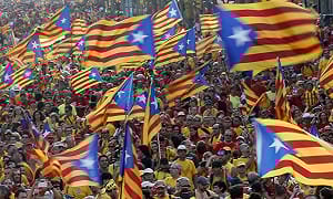 爭取獨立公投  加泰隆尼亞百萬人上街