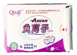 中國製衛生棉闖黎巴嫩  驗出高輻射