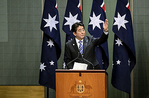 安倍訪澳演說：二戰後痛切反省持續至今