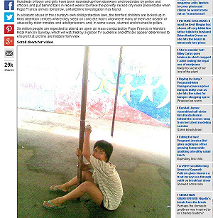 教宗訪菲律賓  當局大舉搜捕流浪兒童